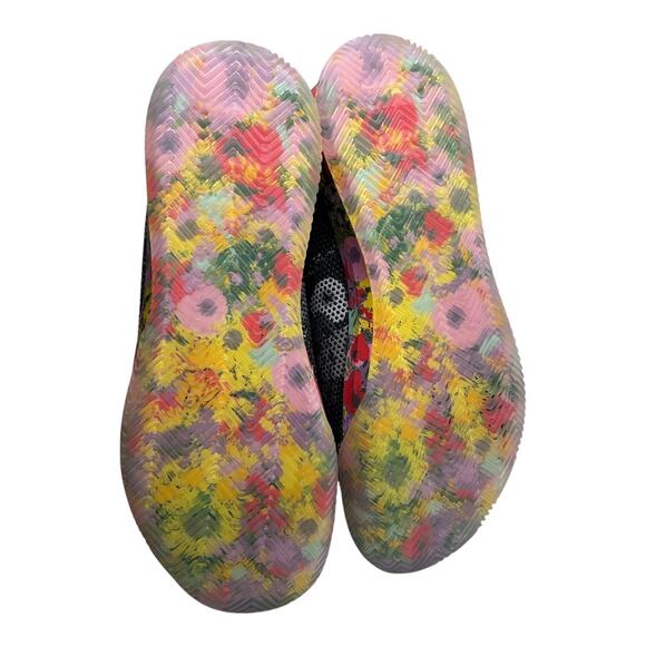 NOBULL Mid Top Trainer Shoes Mens Size 10.5 Black Floral SuperFabric Sneakers - Picture 5 of 7